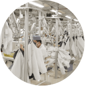 woven sportswear, outerwear, and garments