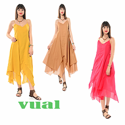 women's dress - 100% cotton linen