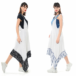 SLOPED DRESS - 100% COTTON