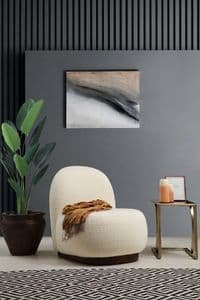 Tina - Bouclet White - Wing Chair