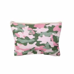 Vintage Floral Design Printed Zipper Makeup Pouch - Cosmetic pouch