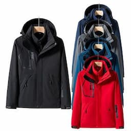 Clothing manufacturers custom men winter 3 in 1 jacket sportswear zip up hoodie mens windbreaker 3 layer jacket