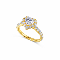 Real 18K Gold Plating Heart Cut Gemstone Women's Jewelry Gold Finger Rings Wholesale