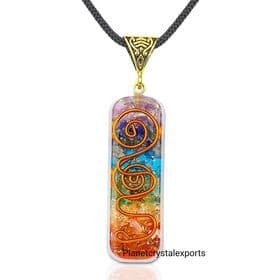 7 Chakra Energy Pendant Orgonite Necklace Rainbow crystal Pendant Yoga Meditation Necklace Resin Jewelry For Women & Men