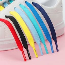 Custom Fashion High Quality Polyester Flat Shoe Laces Length Wholesale Custom Rope Sneaker Shoelaces
