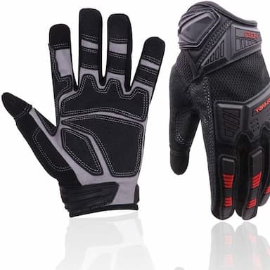 HANDLANDY Full Finger U-wrist Anti Slip Cycling Gloves Mechanic Working Gloves Construction Dirt Bike Anti-slip Grip gloves