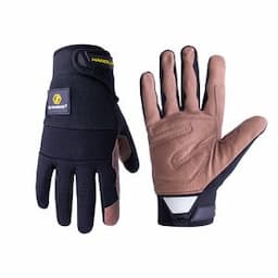 HANDLANDY wholesale black spandex neoprene utility heavy duty fingertip industrial mechanic safety making machines work glove