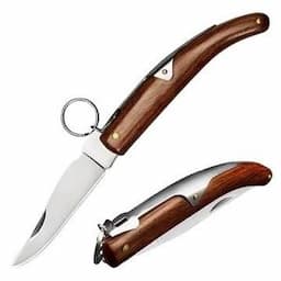 Hot Sale Stainless Steel Hunting Folding Pocket Knife Wooden Handle Custom Knife with Rosewood Handle for Kitchen