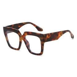 Retro Oversized Blue Light Glasses Big Frame Square Computer Gaming Eyewear Women Men Non-Prescription Eyeglasses