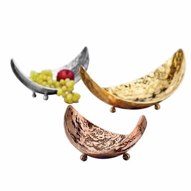 Kitchen equipment round hammered slanted fruit salad stainless steel b