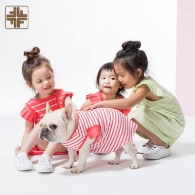 Women and Dogs Clothing Pleated Sleeve Apparel T-shirt