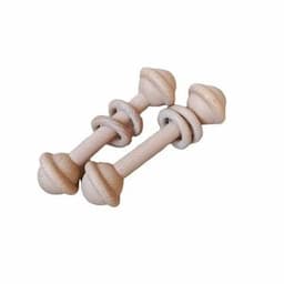 Wholesale Newborn Gift Wood Ring Baby Play Toy Teething Ring Wooden Rattles Unisex Beech Wood Teethers for Babies