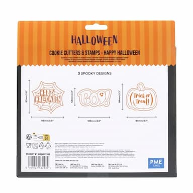 Halloween Cookie Cutters & Stamps - Happy Halloween (Set of 3)