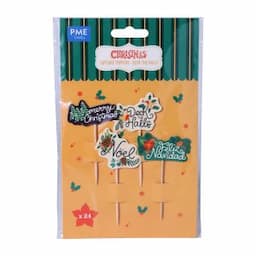 Christmas Cupcake Toppers - Deck the Halls (Pack of 24)