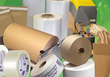 paper and film-based pressure-sensitive and water-activated tapes, stretch and shrink films, protective packaging, woven and non-woven products, and packaging machinery