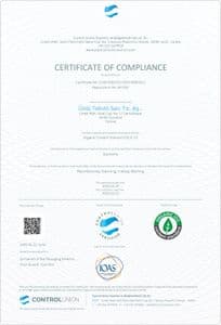 CERTIFICATE OF COMPLIANCE