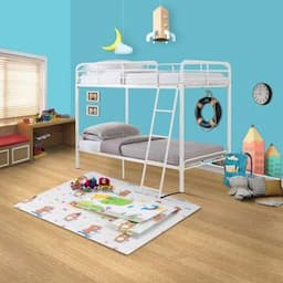 YZ Metal Bunk Bed Twin Over Twin Wh