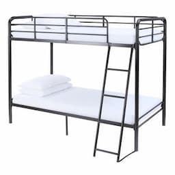 Metal Bunk Bed Twin Over Twin Black