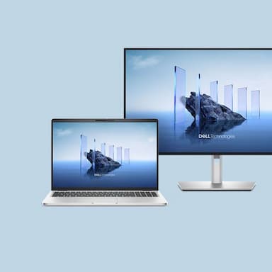 Laptop and Monitor