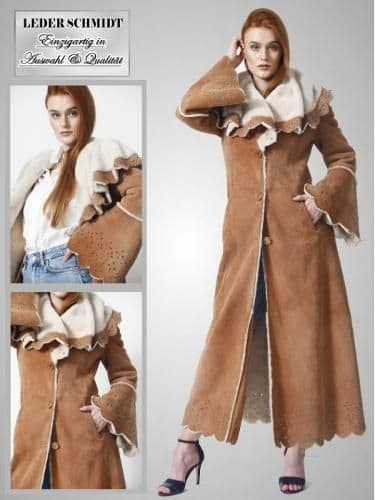 Sheepskin Coat - long stylish coat for women