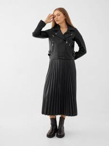 Real Leather Quilted Biker Jacket
