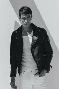 Leather Jacket, T-shirt, Jeans