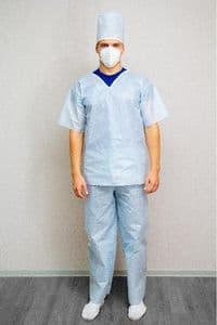 Single-use protective suit with straps - Protective and work clothing, Fabrics, nonwoven