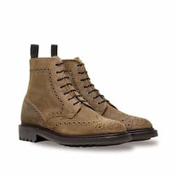 Cheltenham | Mens Brogue Boot | Commando Rubber Sole