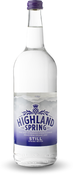 Glass Bottled Water - Highland Spring