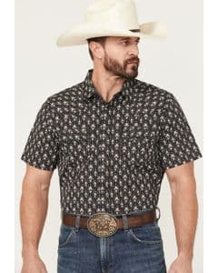 Cody James Black 1978® Men's Alpine Southwestern Stripe Print Short Sleeve Snap Western Shirt