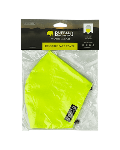Hi-Vis Yellow Washable Face Cover