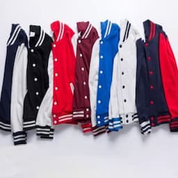 Custom Outdoor Men Bomber Letter Man Varsity Jackets College Baseball Fleece Blank Letterman Jacket
