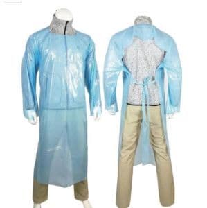 Disposable PE Coat AAMI Level 3 Isolation Gown Protective Clothing