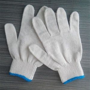 7 Gauge 10 Gauge Industrial Safety Cotton Knitted Gloves White Working Gloves