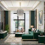 Living Room Furniture Modern Fabric Designs European Stainless Steel Fabric Sofa