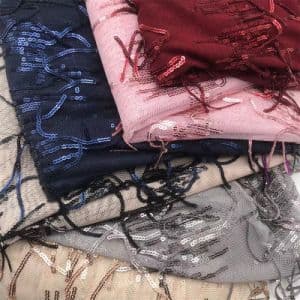Yigao Textile Sequin Fabric Tassel Mesh Dress Fabric