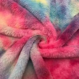 Yigao Textile 100%Polyester Rabbit Fur Tie Dyeing Fabric