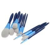 Professional Makeup Brush Set Cover Painted in Blue