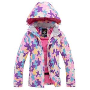 Pink Color Girls Woman Suits Winter Waterproof Clothing Ski Jackets and Pants