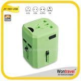 Jy-163 Universal Travel Plug Adapter, Standard European Plug Adapter, International Power Plug Adapter with Two Fuses
