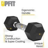 High Quality Rubber Hex Dumbbell