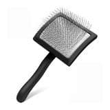 Dog Slicker Brush for Shedding and Grooming Medium or Long Haired Cats, Extra Long & Soft Pin Slicker Brush for Removes Loose Hair, Tangles, Knots, Undercoat